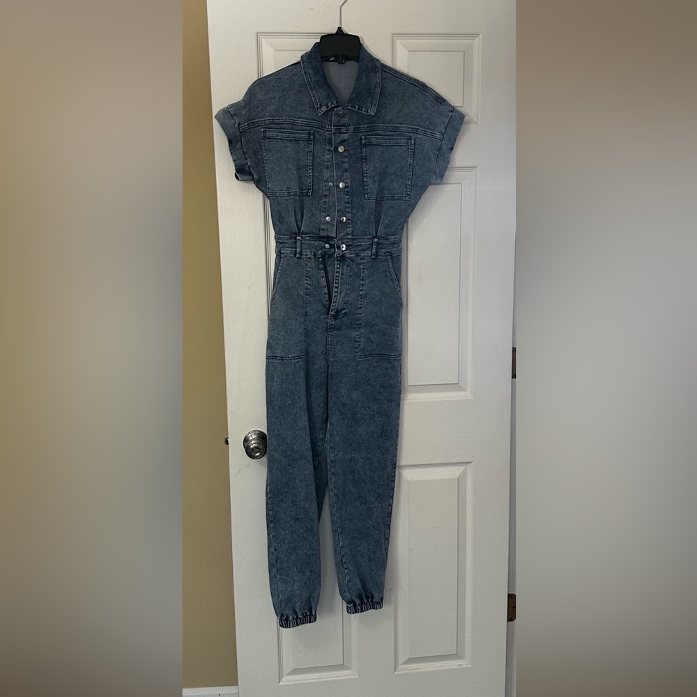 Fashion Nova Blue Denim Jumpsuit